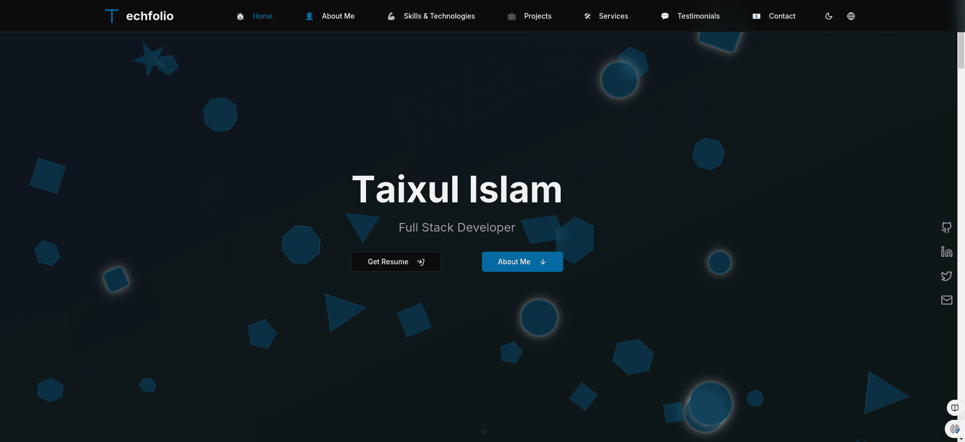 Preview of Techfolio project