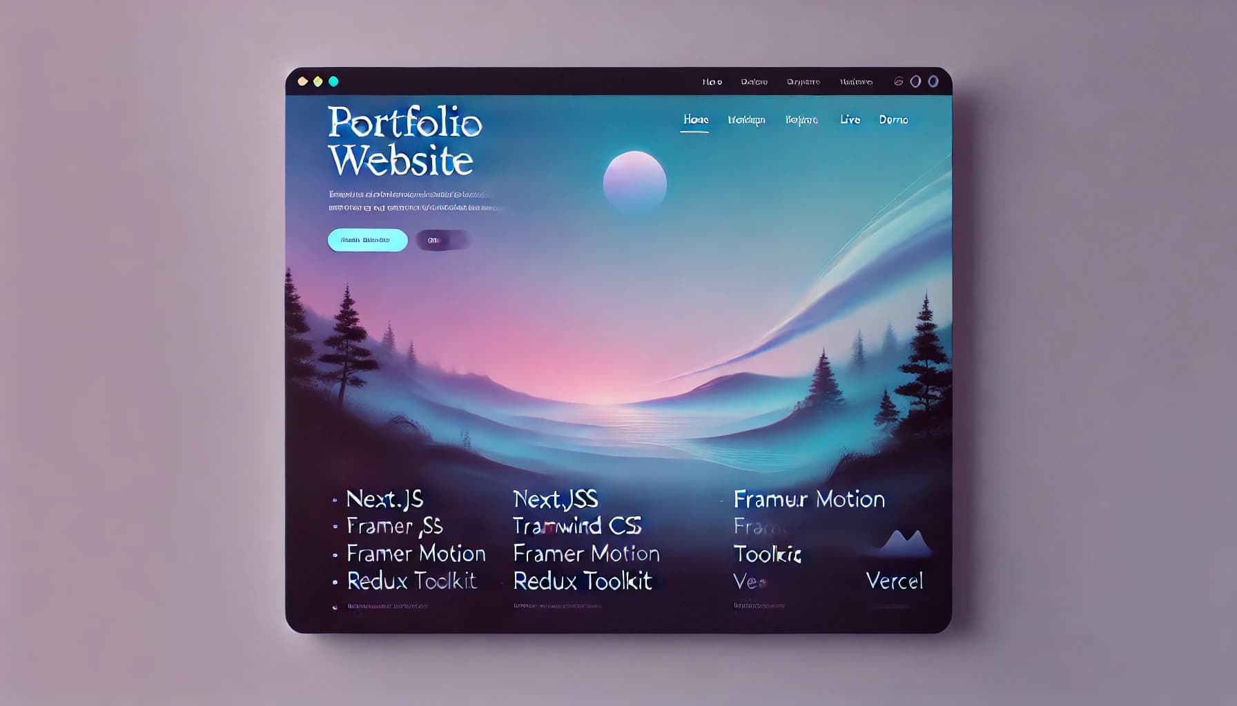 Preview of Portfolio Website project